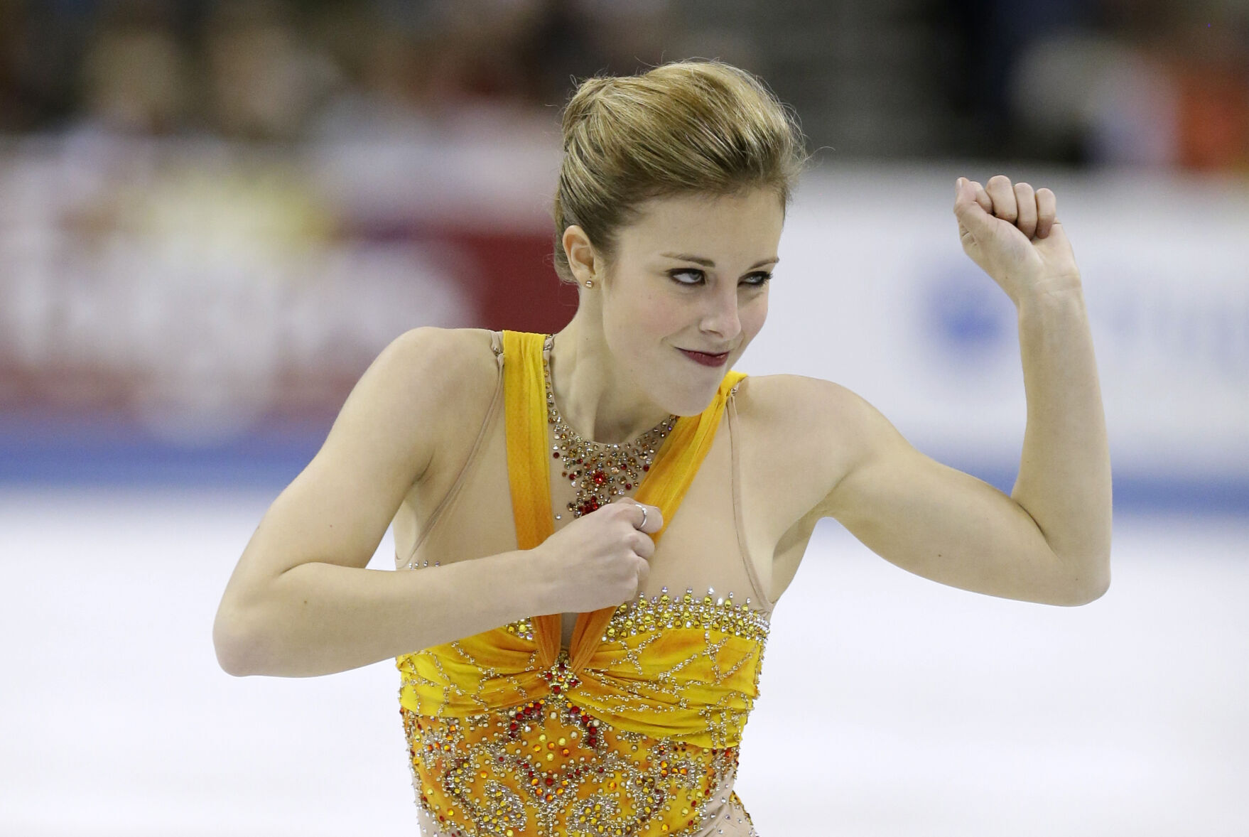 2013: Ashley Wagner becomes first woman since Michelle Kwan to win back-to-back U.S. titles